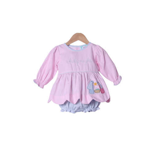 Applique O Holy Night Scalloped Skirted Bubble