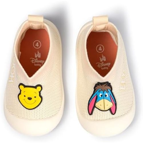 Disney Sock Top Shoes for Babies and Toddlers - Comfortable Minnie Mouse and Winnie The Pooh Baby Sock Shoes for Everyday Wear
