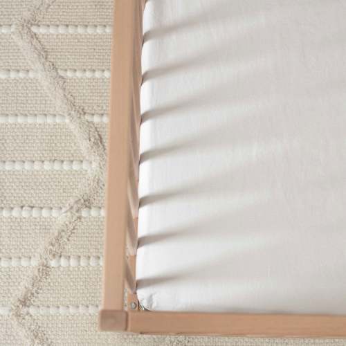 White Linen Crib Sheet