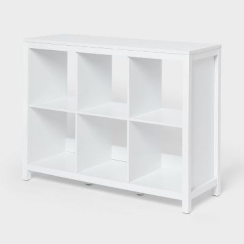 33.62'' Tall 13" 6-Cube Horizontal Shaker Style Storage Cubbies White - Brightroom™