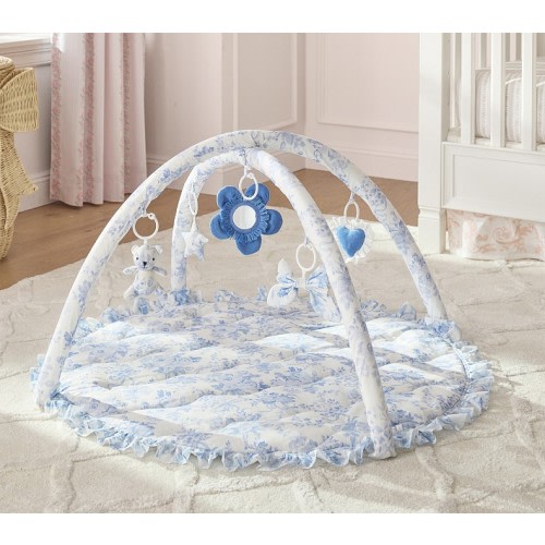 LoveShackFancy Floral Damask Blue Activity Gym