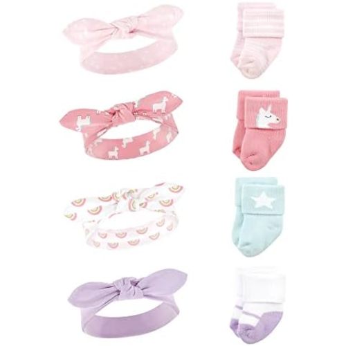 Hudson Baby baby-girls Headband and Socks Set