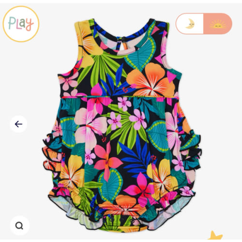 Jungle Blooms Bubble Romper | Little Sleepies