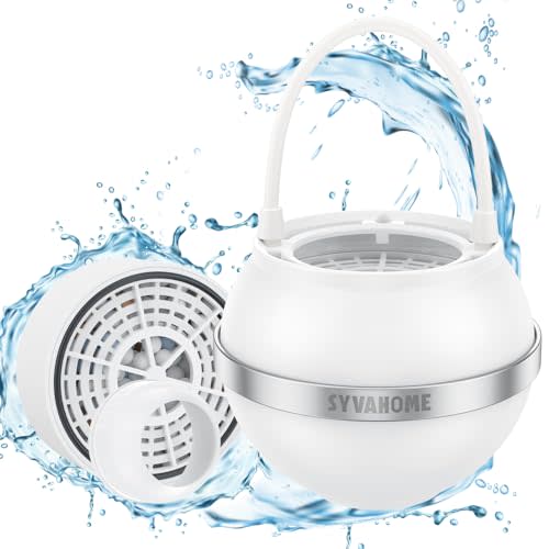 Bath Filter for tub Bathtub Water Filter for tub Faucet - Ball Baby Hard Water Softener for Bathroom Pure Filters Remove Chlorine Chemicals Contaminants 8 Stages Carbon Purifier for Kids Skin Eczema