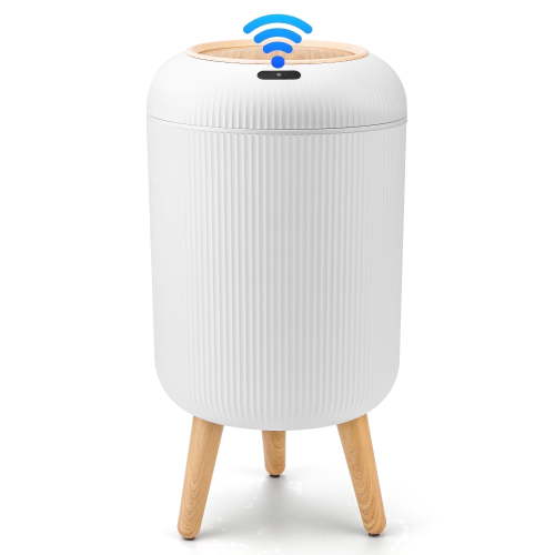 SUSLAS, Trash Can with Motion Sensor, 10L, Waterproof, White