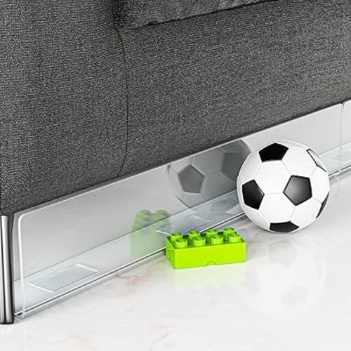 Transparent Toy Blocker for Under Furniture, Under Couch Blocker (3.2" H 16" L),8 Pack Bed Blockers for Under Bed