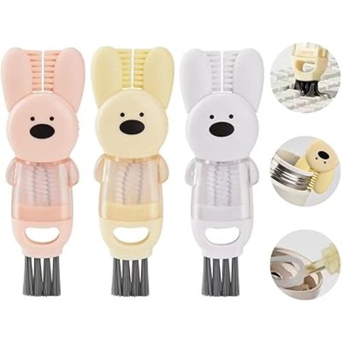 4 in1 Multifunction Bottle Lid Brush,Crevice Cleaner for Tight Spaces,Portable Gap Cleaning Brush(3pcs)