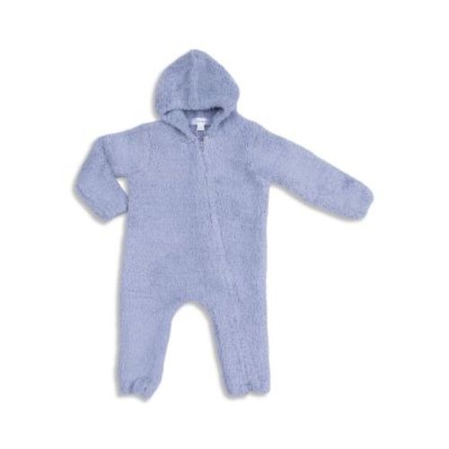 Girls' Chenille Striped Texture Hooded Jumpsuit - Baby