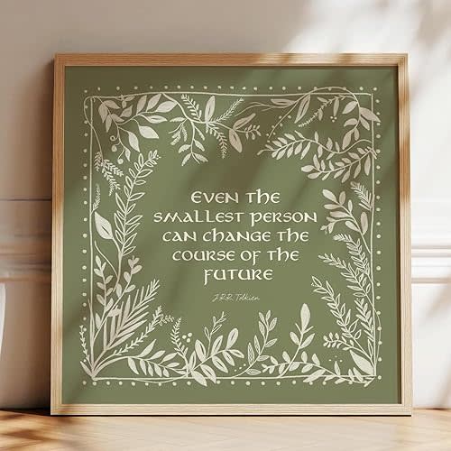 Lord Of The Rings Nursery Art Even The Smallest Person Can Change The Course Of The Future Print For Boys Or Girls Room Sage Green