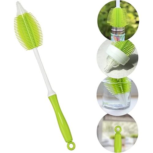 Innobaby 2-in-1 Silicone Bottle Brush, Green