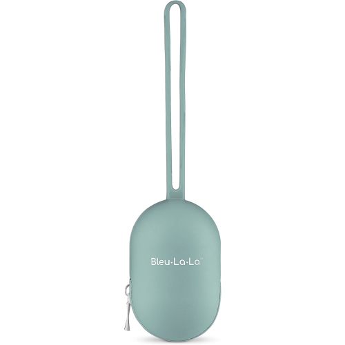 Pacifier Holder Case - Soft Silicone Pacifier, Clip, and Accessory Pouch with Zipper - Holder Bag Cover for Paci Soothies Clips Binky Baby Boys Girls (Teal)