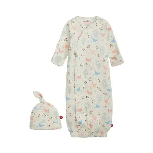 Chicken Tender Organic Cotton Magnetic Gown & Hat Set by Magnetic Me – Pacifier Kids Boutique