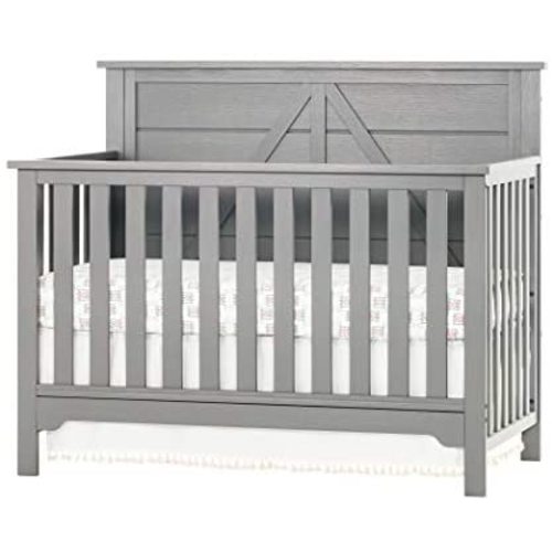 Forever Eclectic Woodland 4-in-1 Convertible Baby Crib, Brushed Pebble
