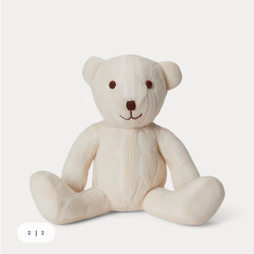 Small Cable Cashmere Bear