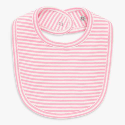 Baby organic snap bib in mini stripe | Primary.com
