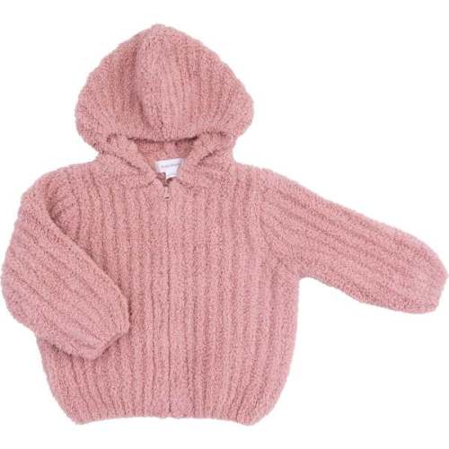 Chenille - Rose Hooded Jacket with Striped Texture - Angel Dear | Maisonette