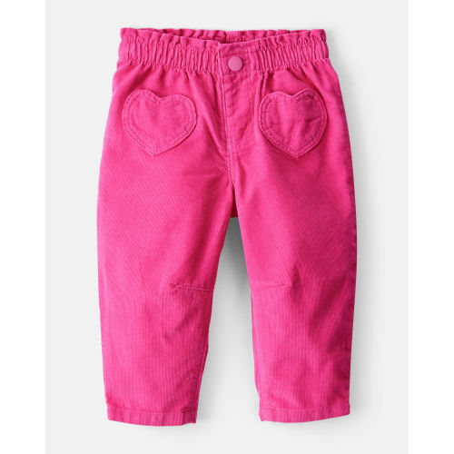 Baby Girl Heart Pocket Barrel Pants - Pink | Carter's