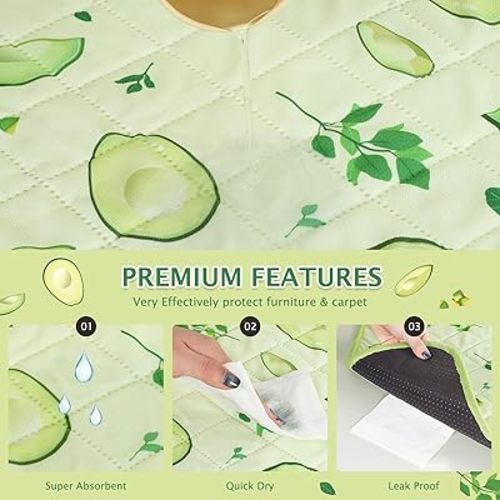 BVAGSS Washable Pee Pads, 2 Pack (Avocado, 24X18 Inch)