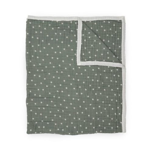 Little Unicorn Organic Cotton Muslin Quilted Throw Baby Blanket - Sage Suns