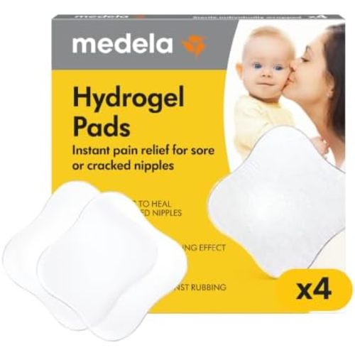 Medela Soothing Hydrogel Pads for Nipples, Reusable 24 Hours, Pack of 4