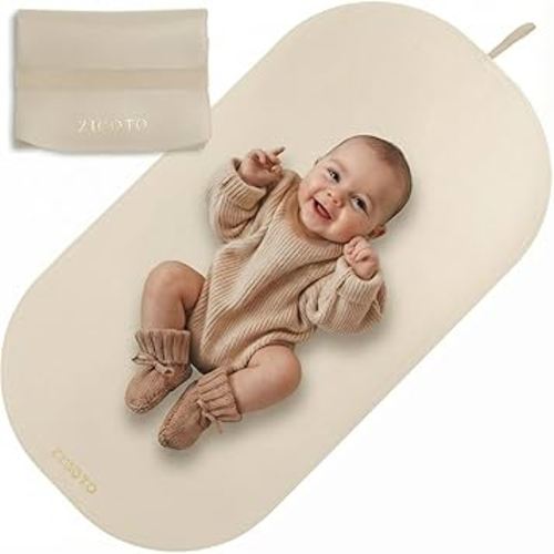 Beautiful Portable Baby Changing Pad - Wipeable and Easy to Clean Diaper Changing Mat - The Perfect Waterproof Vegan Leather Pad for Traveling