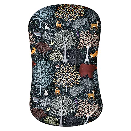Newborn Lounger Cover for Boys and Girls Removable Cover Ultra Soft Comfortable Lounger Slipcover for Infant Lounger Pillow Forest Animals