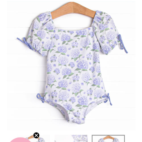 Beachside Blooms One Piece, Blue – Stitchy Fish