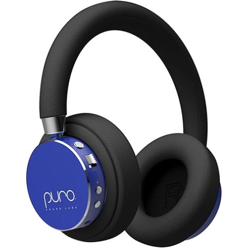 Puro Sound Labs BT2200 Plus Kids Bluetooth Headphones – Volume-Limiting 85dB, Studio-Grade Audio, Over-Ear & Comfy Design, 20-Hour Battery Life, Easy to Connect Wireless Headphones for Kids, Blue