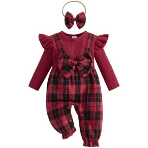 YINGISFITM Newborn Baby Girl Clothes Floral Romper Fack Two Piece Jumpsuit