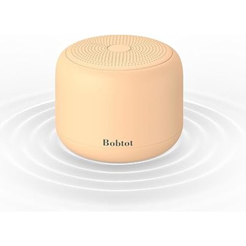 Bobtot Portable Bluetooth Speakers with Strap Easy to Carry, Wireless Waterproof Mini Speaker with Loud Stereo Sound, 20 Hours Playtime, Rechargeable Battery, Built-in Microphone, Orange