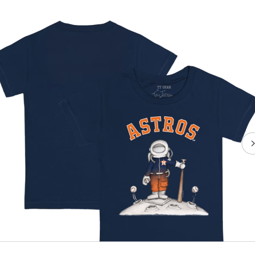 Infant Houston Astros Tiny Turnip Navy Astronaut T-Shirt