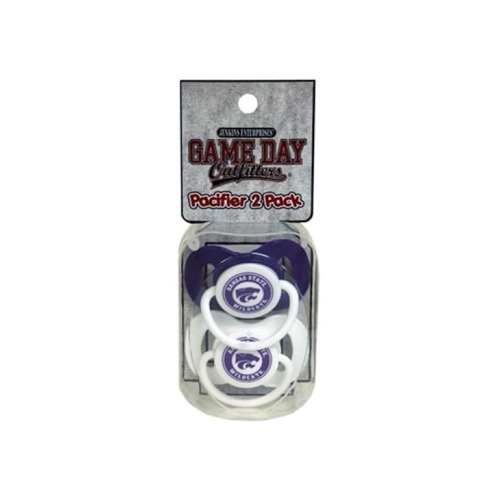 K-State Wildcats Jenkins Enterprises PURPLE/WHITE 2 Pack Pacifier - 2728022