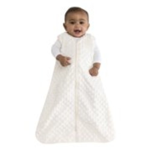 HALO SleepSack Wearable Blanket, Velboa, Cream Plush Dots, Small
