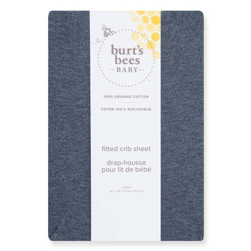 Solid Organic Cotton BEESNUG® Fitted Crib Sheet - Nightfall