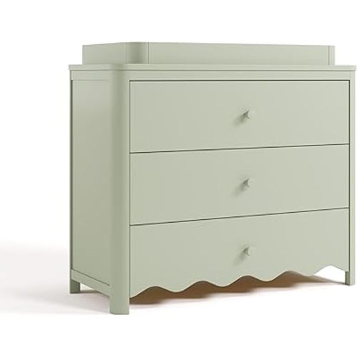 Storkcraft Casablanca 3 Drawer Chest with Removable Changing Topper, Sage