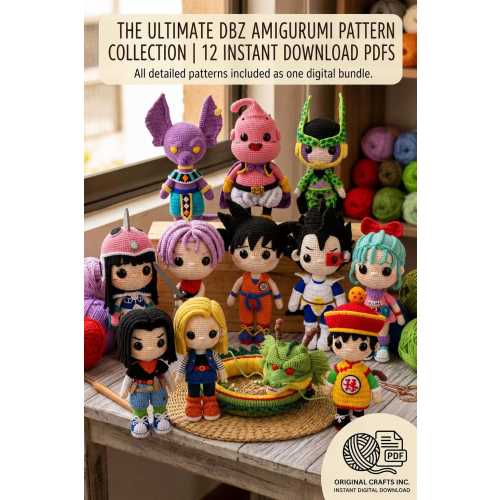 Goku And Friends Ultimate Crochet Pattern Collection Bundle Of 14+ PDFs Instant Download In English And Spanish