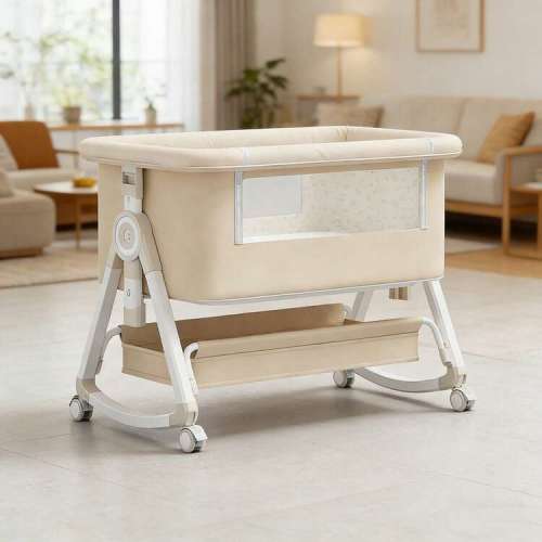 5 In 1 Baby Bassinet Bedside Sleeper, Convertible Baby Crib With Rocking Mode, Wheels And Adjustable Height, Foldable Bassinet With Breathable Mesh, Comfy Mattress, Storage Basket And Removable Mosquito Net | SHEIN USA