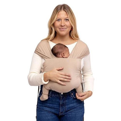 WildBird - Aerial Buckle Wrap - 0-6 Months - Standard (XS-XL) Desert Lark - Newborn Baby Carrier - Front Carry - Soft Fabric, Straps, Head Support, Padded Waist Belt - Baby Essentials - New Mom Gifts