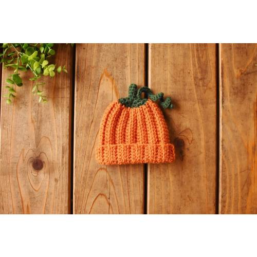 Crochet Baby Pumpkin Hat – Newborn Fall Photo Prop or Halloween Costume