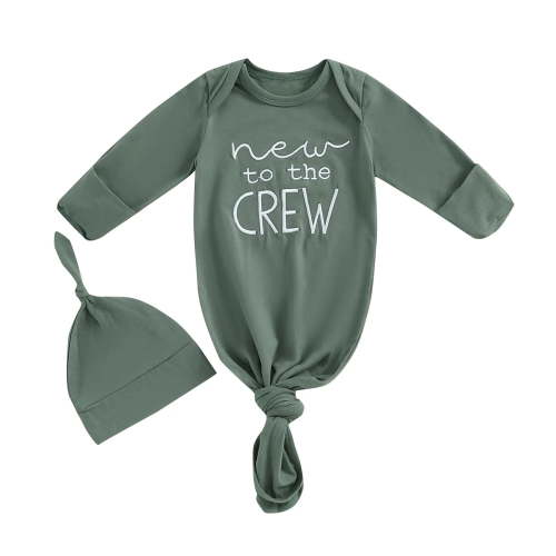 Preemie Newborn Infant Baby Girls Clothes Ribbed Bodysuit for 0-3 Months Preemie Newborn Knotted Sleeping Bag Fetal Hat Set Baby Comfortable And Breathable Pajamas