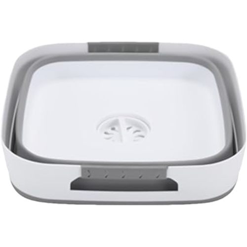 Wash Tub - Dish Wash Basin | 9L Wash Basin for Baby Bottles with Drain Plug | Folding Sink | Bottle Bucket for Sink | Non-Slip Basket Space-Saving Multi-Purpose for Kitchen Bathroom Outdoor Beach