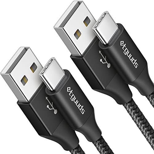 etguuds Long USB A to USB C Cable 10ft, 2-Pack Fast Charging Type C Charger Cord for iPhone 17 16 15 Pro Max Plus Air 16e, Samsung Galaxy S25 S24 S23 S22 S21 S20 S10 Note 20 A17 A16 A15 A26 A36 A56
