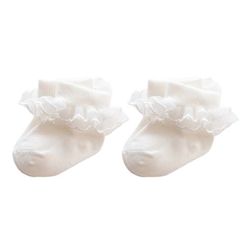 Baby Lace Socks Baby Girl Ruffle Frilly Socks Ankle Sock for Newborn Infant and Toddlers