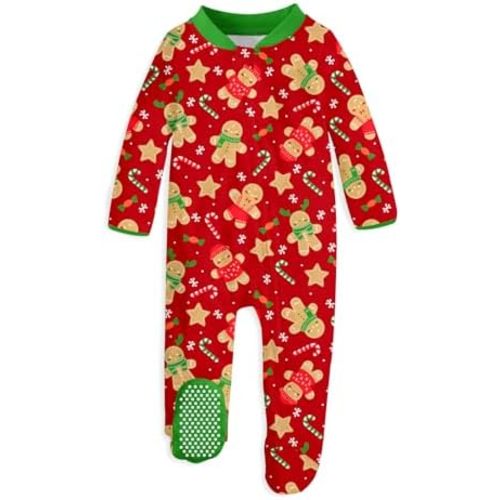 uideazone Baby Girls Footed Pajamas Zip-Front One-Piece Sleeper Non-Slip Footie Cute Pattern Jumpsuit PJs 0-12 Month