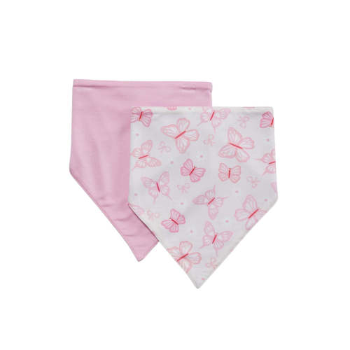 2pc Bandana Bibs | Blooming Butterflies