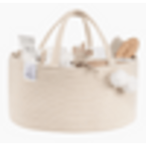 Cotton Rope Diaper Caddy - Beige