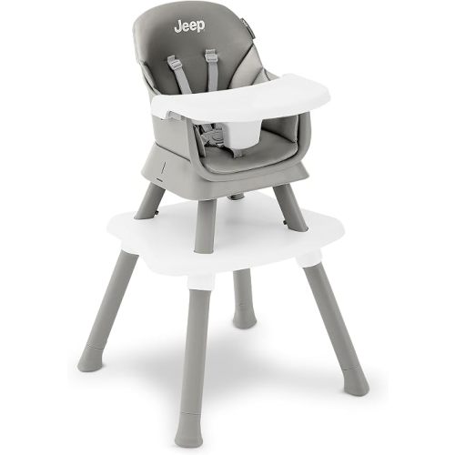 Jeep Milestone 6-in-1 Convertible High Chair by Delta Children, Light Grey