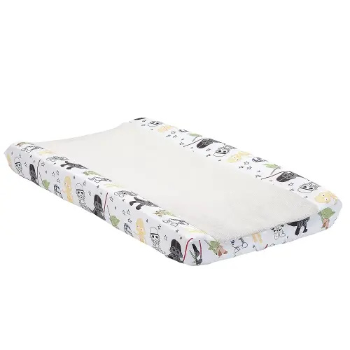 Lambs & Ivy Star Wars Classic Changing Pad Cover - Yoda/Darth Vader/R2-D2/C-3PO