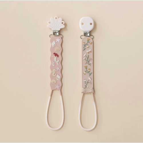 Moonkie Beadless Silicone Pacifier Clip Set (2-Pack)