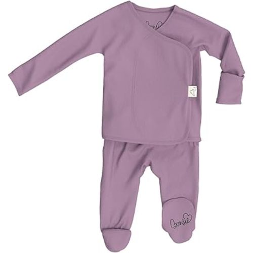 Bonsie Skin to Skin Babywear Footed Bodysuit - Purple Baby One Piece - Fig